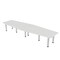Skutchi Designs 45 in W, 120 in L, 29 in H, Engineered Wood Top, White HAR-HEXIR-46119PT-WC - alternate 1